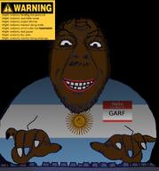 argentina brown_skin garf_(user) hello_my_name_is_(sticker) keyboard meta:namefags nail_polish typical_nigger_behavior typing variant:bernd warning // 1906x2048 // 569.3KB