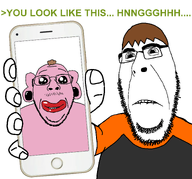 2soyjaks biting_lip brown_hair clothes dan greentext hand holding_object holding_phone horny moustache phone pink_skin pooner red_lips subvariant:hornyson text toss variant:bernd variant:cobson white_background white_skin // 2250x2100 // 559.8KB