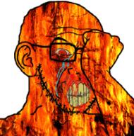 angry animated arm blood bloodshot_eyes burning clenched_teeth cracked_teeth crying ear ext=gif fire glasses hand merge meta:low_resolution nosebleed red_eyes series:elementjaks soyjak stubble subvariant:feralrage variant:feraljak variant:soyak yellow_teeth // 198x200 // 958.5KB