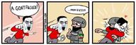 beard brown_skin chechen chechnya churka crying dagestan goat hugging islam muslims nazism pointing russia star_and_crescent stonetoss variant:chudjak // 855x284 // 40.5KB