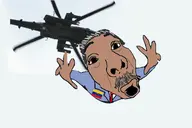 brown_skin clothes eyebrows falling flag:venezuela hair helicopter mustache nicol&aacute;s_maduro open_mouth stubble suit variant:fisheyejak venezuela // 1300x868 // 74.3KB