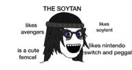 avengers beanie blue_eyes femcel girl glasses hair nintendo nintendo_switch peggal soy soyjak soylent variant:soytan video_game // 939x498 // 86.1KB