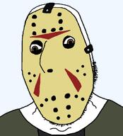 black_shirt brown_eyes clothes glasses jacket jason jason_vorhees killer mask meta:requests open_mouth stubble subvariant:cobson_slim variant:cobson white_skin // 905x1000 // 26.2KB