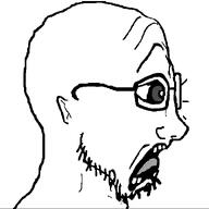 ear glasses grey_eyes looking_to_the_right nose shocked side_profile side_view stubble subvariant:doctos subvariant:doctos_side teeth tongue variant:soyak // 600x600 // 22.8KB