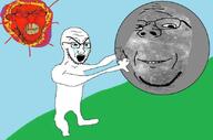 angry bald boulder crying glasses grass open_mouth poorly_drawn red_skin sisyphus stubble subvariant:wholesome_soyjak suffer sun variant:feraljak variant:gapejak variant:soyak // 828x549 // 49.2KB