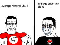antifa aryan_chad buff chud crying glasses hair muscles muscular_male nazism satire smile swastika text trend:aryan variant:chudjak white_background white_skin // 480x360 // 62.8KB