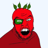 beetroot broot glasses monocle open_mouth soyjak_blog stubble variant:feraljak // 1024x1024 // 53.1KB