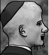 blond ear gaping_mouth kike stubble trend:aryan variant:aryanjewjak // 430x487 // 110.5KB