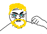 gaping_mouth glasses smile soyboy stubble teeth variant:krautjak wrinkles // 596x440 // 4.7KB