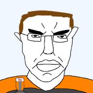 award badge body brown_hair clothes dan glasses hair orange_shirt soybooru soyteen subvariant:pol_face variant:chudjak white_skin // 600x600 // 26.6KB