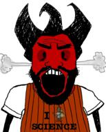 angry beard clothes don't_starve fume hair i_love open_mouth red_face red_skin soyjak subvariant:science_lover text variant:markiplier_soyjak video_game wilson // 800x1000 // 156.0KB