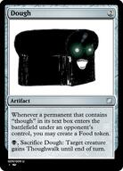 black_skin bread card dough glowing glowing_eyes inverted magic_the_gathering mtg objectsoy open_mouth pun soyjak stubble text thougher toast variant:soyak // 375x523 // 176.7KB