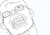 clenched_teeth closed_mouth ear glasses soyjak stubble variant:unknown // 255x180 // 16.1KB