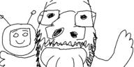 arm baby cocomelon glasses hand oekaki pacifier small_eyes soyjak stubble variant:gapejak // 500x250 // 20.8KB