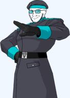 badge belt beret clothes coat full_body gem gempass hand hat muscular_male self_insert shading tinted_glasses torso uniform variant:soyak // 2073x2906 // 97.6KB