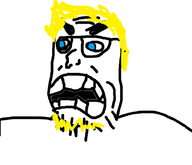 glasses open_mouth soyboy stubble teeth thick_eyebrows variant:voiderjak wrinkles // 592x508 // 29.1KB