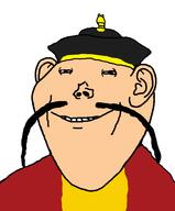 asian china clothes ear fu_manchu_(mustache) hat mustache smile soyjak squinting variant:impish_soyak_ears // 795x959 // 31.9KB