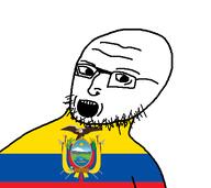 eagle ecuador flag flag:ecuador glasses hair looking_to_the_left open_mouth soyjak stubble teeth torso variant:A24k wrinkles // 466x415 // 29.8KB