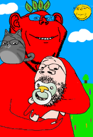 animal baby babyjak broot caca cat child cloud flower flowers grass holding_baby kitten leaf pet plant red_skin smile subvariant:babyjak subvariant:gapecat subvariant:wholesome_soyjak sun teeth tree variant:gapejak variant:impish_soyak_ears wholesome // 1840x2700 // 330.3KB