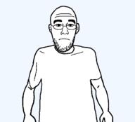 closed_mouth glasses looking_at_you neutral soyjak template transparent_background variant:shirtjak // 618x559 // 22.3KB