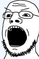 angry beard glasses looking_to_the_left open_mouth ross_scott soyjak stubble template transparent_background variant:ross_scott // 616x943 // 19.3KB