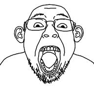 ear glasses open_mouth soyjak stubble variant:bernd // 1200x1125 // 68.3KB