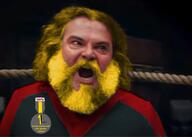 a_fucking_soyjak award ias jack_black minecraft minecraft_movie nate one_year_award open_mouth red_and_black_shirt steve teeth variant:flint_and_steel yellow_beard yellow_hair // 1170x833 // 731.2KB
