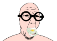 baby babyjak bald binky blur blurry caca closed_mouth compressed delete forehead_lines glasses low_quality low_resolution neutral pacifier soyjak stubble transparent_background variant:slatejak white_skin // 1250x900 // 309.0KB