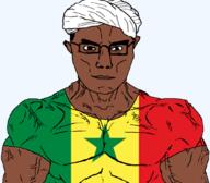 brown_skin buff chud glasses senegal shitskin smile star_(symbol) subvariant:muscular_chud turban variant:chudjak // 1059x929 // 137.2KB