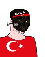 2soyjaks black_bull black_eyes black_skin country crying flag flag:turkiye hair kara_boga larp mask smile stubble turkiye variant:chudjak white_skin yellow_sclera // 830x1054 // 72.1KB