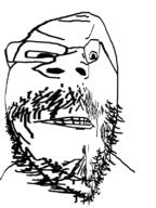 angry distorted glasses soyjak stubble variant:gapejak // 600x800 // 234.7KB