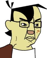 angry cartoon closed_mouth clothes ear glasses hair my_life_as_a_teenage_robot nickelodeon sheldon_oswald_lee soyjak variant:chudjak yellow_skin // 710x870 // 19.9KB