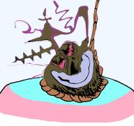 bloodshot_eyes brown_troonjak crying curly_hair deformed deformed_hair open_mouth rope soyjak spike spikes suicide tongue transparent_background trend:slopjak variant:bernd // 768x719 // 182.2KB