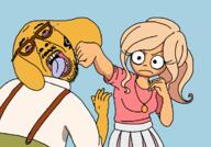 ack animal_abuse bloodshot_eyes brown_eyes clothes coco_(ongezellig) crying dog glasses janny mustache ongezellig punch queen_of_spades redraw soyjak spade stubble suspenders tongue variant:bernd white_skin yellow_hair yellow_teeth // 1183x825 // 47.3KB