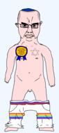 autonomous_oblast award balding clothes flag flag:jewish_autonomous_oblast flag:russia full_body gay glasses hair hat jewish_autonomous_oblast jews judaism kippah naked nsfw penis russia skinhead small_penis soyjak star_(symbol) star_of_david subvariant:chudjak_front subvariant:obsessedchud text transparent transparent_background underpants variant:chudjak white_skin // 848x1911 // 44.4KB