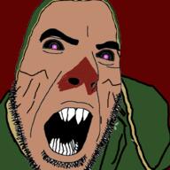 angry clothes meta:tagme open_mouth purple_eyes sharp_teeth soyjak stubble variant:cobson white_skin // 1000x1000 // 325.4KB