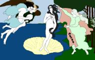 art birth birth_of_venus blanket bushes clam classical_art_parody closed_mouth crystal_cafe female femjak flying forest god goddess land mythology nature painting roman_mythology sea subvariant:gapejak_female tree variant:chudjak variant:gapejak variant:soytan venus wojak // 2560x1608 // 173.6KB