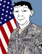 american_flag army blue_background ear fixed hair looking_at_you millitary soldier traced uniform usa_flag variant:carterjak variant:kuzjak // 790x1024 // 386.3KB