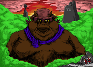 'ru big_lips brap brown_skin clothes creature fat giant giant_monster jimbo_(namefag) landscape meta:namefags mountains soyteens subvariant:branigger variant:brandon // 900x650 // 164.4KB