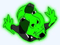 arm clothes glasses glowing green_skin hand hands_up lips looking_at_you open_mouth stubble suit sunglasses transparent trend:glowie variant:fisheyejak // 874x654 // 324.6KB