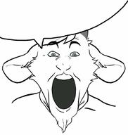 furry goat open_mouth soy_parody soyjak speech_bubble speech_bubble_empty // 1942x2048 // 669.4KB