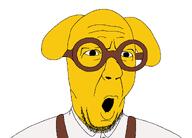 angry animal beard big_glasses buttoned_shirt cartoon clothes collared_shirt dann_florek dog dog_ear double_chin ear flintstones glasses janny lips mr_slate no_eyebrows open_mouth overalls round_glasses soyjak stubble surprised suspenders the_flintstones the_flintstones_(1994) variant:slatejak white_shirt yellow_skin // 1250x900 // 41.3KB