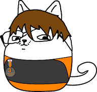 3_years_on_bald_man_glasses_award animal award brown_hair cat cat_ear cute dan ear nose subvariant:gapecat tail transparent_background variant:gapejak // 1024x970 // 38.2KB