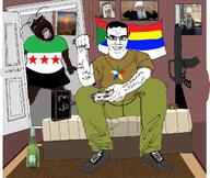 blood crocus_city_hall_attack dead diaper flag:isis glasses irl_background isis islam islamic_state poop stubble subvariant:pissbaby sword terrorist variant:cobson // 1280x1077 // 269.2KB