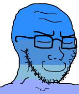 blue_skin calm closed_eyes closed_mouth smile stubble subvariant:soyak_(irritated) variant:soyak white_background // 908x1080 // 85.5KB