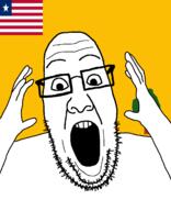 arm country flag flag:gbarpolu_county flag:liberia gbarpolu_county glasses hair hand liberia liberian open_mouth people's_populist_press plant soyjak star_(symbol) stubble teeth tree variant:ppp // 1000x1233 // 37.9KB