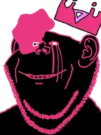 black black_sclera black_skin crown crying ear forsaken inverted_eye_color just_shapes_&_beats no_glasses nose pink pink_outline purple_sclera roblox stubble teeth variant:impish_soyak_ears white_background // 598x800 // 16.3KB