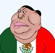 angry brown_skin chud_(boorufag) chud_(soybooru) claudia_sheinbaum clothes fat female flag flag:mexico gypsy hair hooked_nose latino lips mexico meximutt obese obsessed_brimstone piercing ponytail ring soyjak subvariant:female_meximutt tits variant:meximutt yellow_sclera // 888x849 // 164.9KB