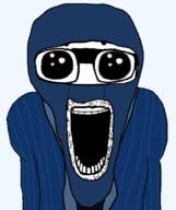 balaclava blue_shirt clothes glasses looking_at_you mask oh_my_god_she_is_so_attractive open_mouth soyjak spy_(tf2) stubble subvariant:el_perro_loco suit team_fortress_2 transparent_background variant:el_perro_rabioso // 788x941 // 172.1KB