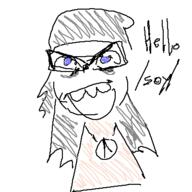 blue_eyes blush clothes glasses hair necklace oekaki variant:soytan // 400x400 // 13.9KB